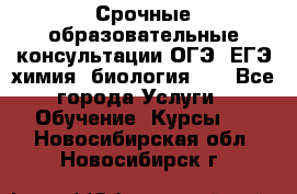 Срочные образовательные консультации ОГЭ, ЕГЭ химия, биология!!! - Все города Услуги » Обучение. Курсы   . Новосибирская обл.,Новосибирск г.